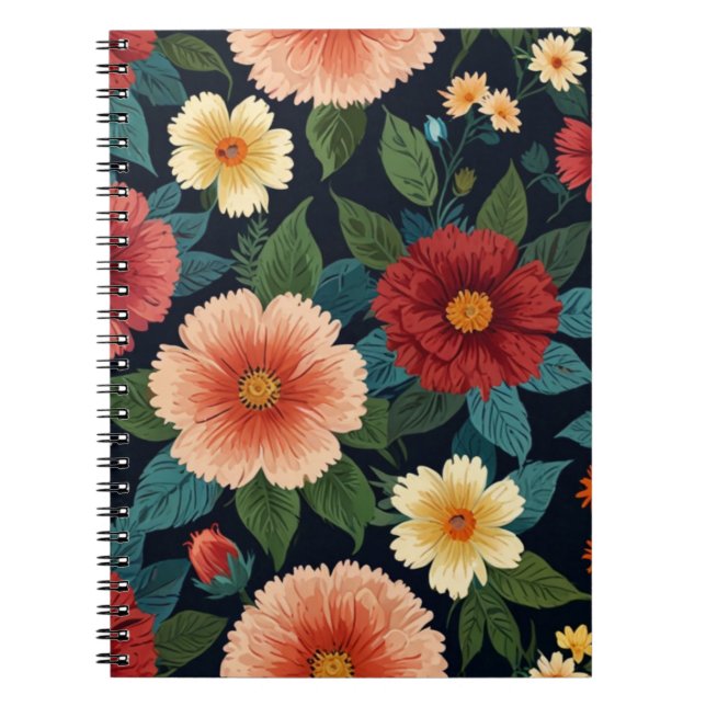 Caderno Espiral Charming Floral (Frente)