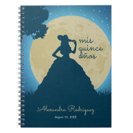 Caderno Espiral Charro Silhouette com Moon Quinceanera