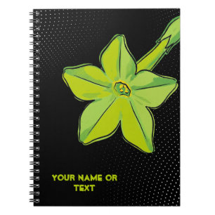 Caderno Espiral Chartreuse Botânico: A Nicotiana 'Lime Green'