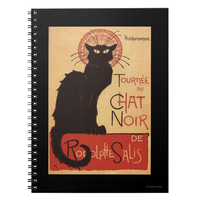 Caderno Espiral Chat Noir Cabaret Troupe Black Cat Promo Poster (Frente)