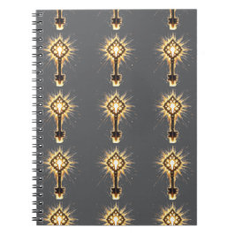 Caderno Espiral Chave de Fantasia Antiga com Luz Mágica – Radiante
