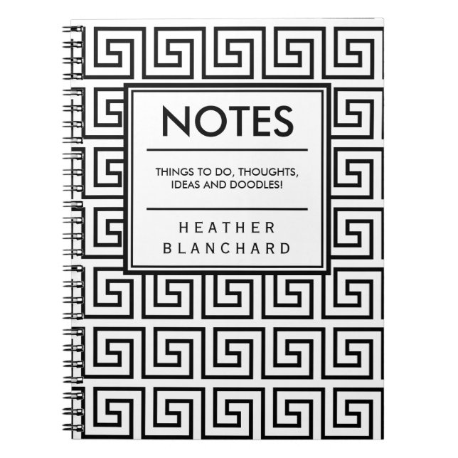 Caderno Espiral Chave grega (Frente)