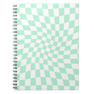 Caderno Espiral Checkboard com Dobra Retro Coletor Verde Checkings
