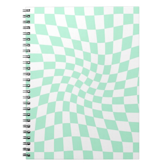 Caderno Espiral Checkboard com Dobra Retro Coletor Verde Checkings (Frente)
