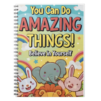 Caderno Espiral Cheerful Spiral Notebook for Big Dreamers