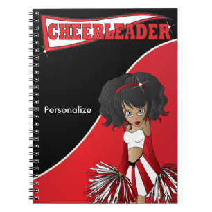 Caderno Espiral Cheerleader DIY Texto Notebook vermelho