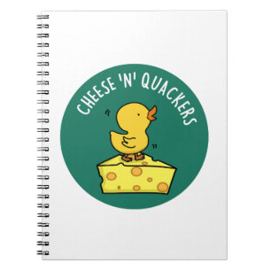 Caderno Espiral Cheese And Quackers Funny Food Pun