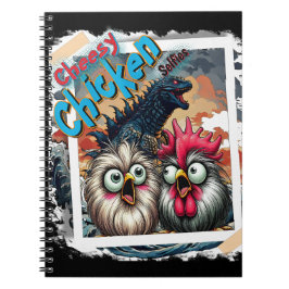 Caderno Espiral "Cheesy Chicken Selfies" T-Rex Spiral Notebook (Ed