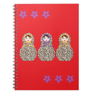 Caderno Espiral Cheetah Matryoshka