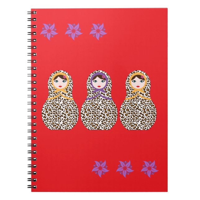 Caderno Espiral Cheetah Matryoshka (Frente)