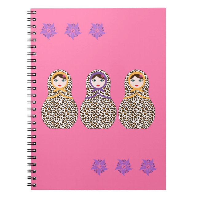 Caderno Espiral Cheetah Matryoshka (Frente)