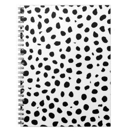 Caderno Espiral Cheetah Spots Preto Branco