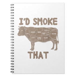 Caderno Espiral Chef Butcher Cook Churrasco Eu Fumaria Aquele Cozi