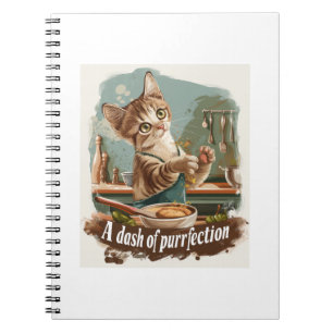 Caderno Espiral Chef de Cozinha Gato Culinário