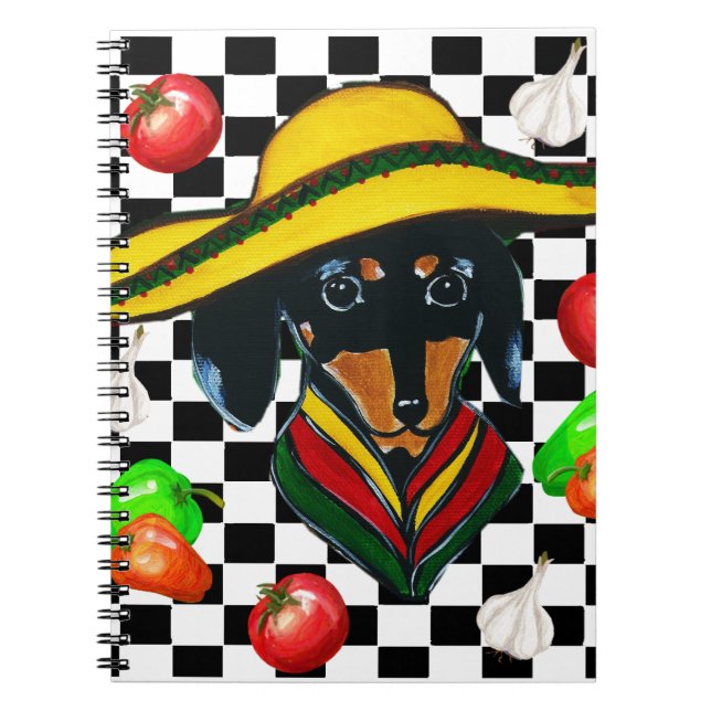 CADERNO ESPIRAL CHEF MEXICO DACHSHUND (Frente)