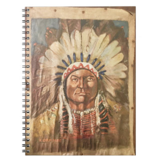 Caderno Espiral Chefe da Bull Indian