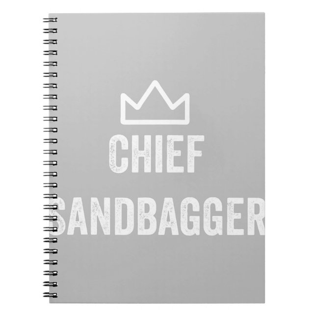 Caderno Espiral Chefe Sandbagger Golf Meme Bjj Chess Sandbag (Frente)