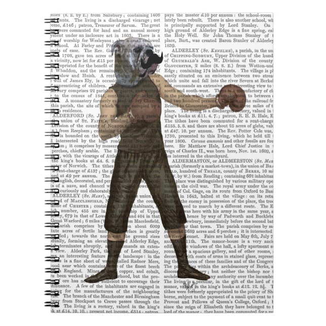 Caderno Espiral Cheio Bulldog de Boxing (Frente)