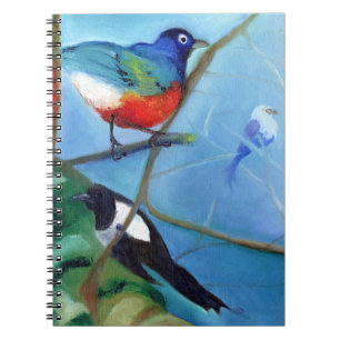Caderno Espiral Cheio da árvore dos pássaros 2012