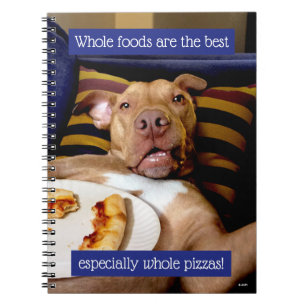 Caderno Espiral Cheio De Cães De Pizza