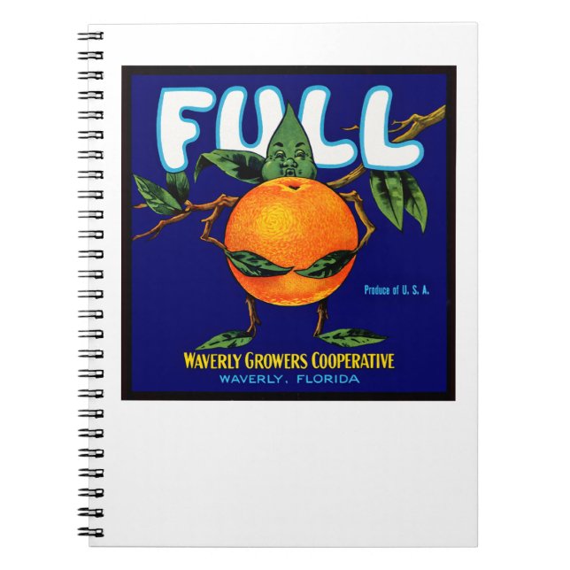 Caderno Espiral Cheio - Etiqueta de Taxa Laranja (Frente)