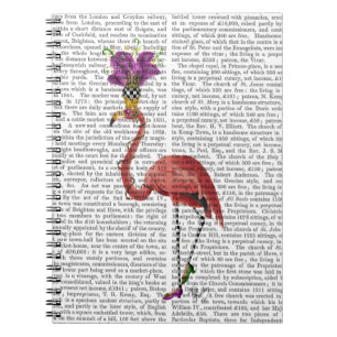 Caderno Espiral Cheio Mardi Gras Flamingo