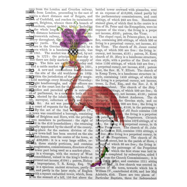 Caderno Espiral Cheio Mardi Gras Flamingo (Frente)