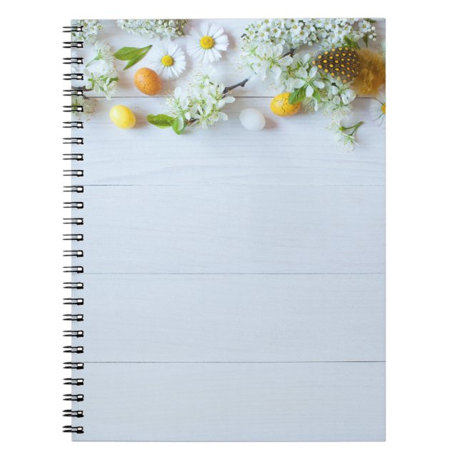 Caderno Espiral Cheiro de Cereja páscoa: Ovos Amarelos. (Frente)