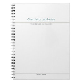 Caderno Espiral Chemistry Lab Notes – Custom Name