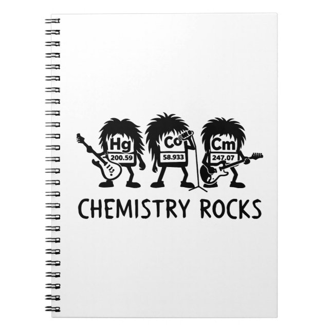 Caderno Espiral Chemistry Rocks Science Rock Band (Frente)