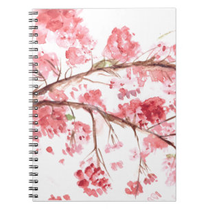 Caderno Espiral Cherry blosom Nature Sakura Floral Japonês