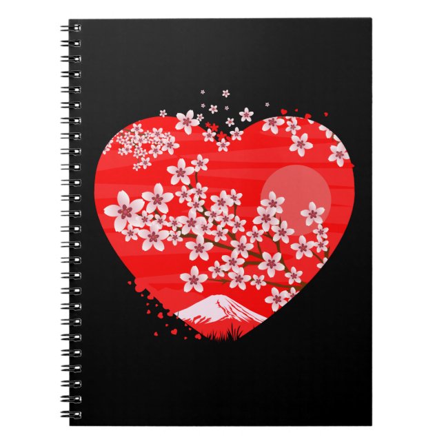 Caderno Espiral Cherry Blossom Heart (Frente)