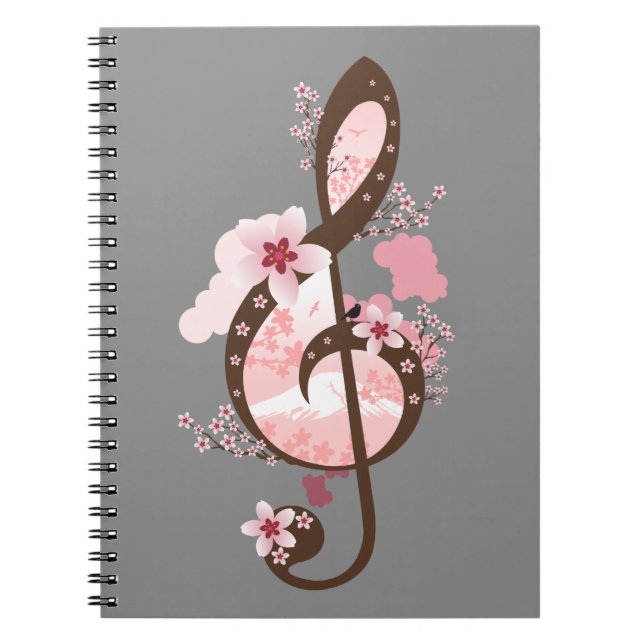 Caderno Espiral Cherry Blossom Music (Frente)