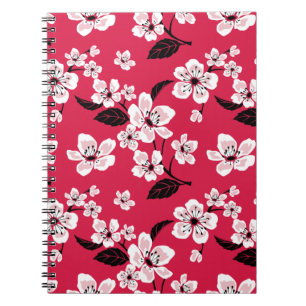 CADERNO ESPIRAL CHERRY BLOSSOM - SAKURA (VERMELHO)