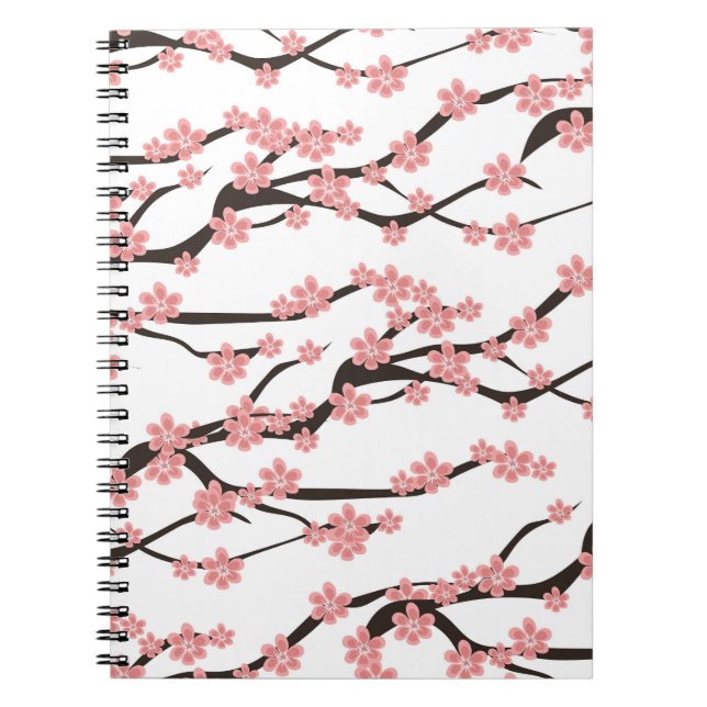 Caderno Espiral Cherry Blossom: Vintage White Sem Olho. (Frente)