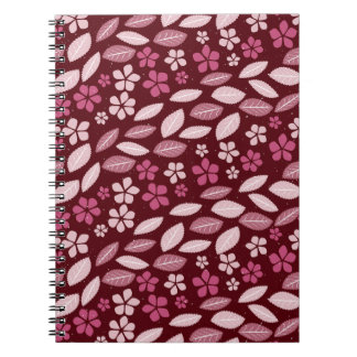 Caderno Espiral Cherry Blossom Way - Burgundy Foto Espiral Noteboo