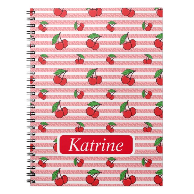 Caderno Espiral Cherry Pattern (Frente)