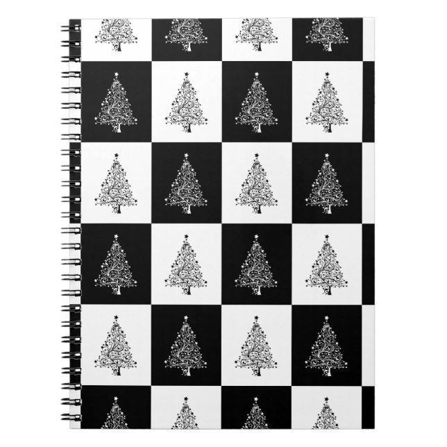 Caderno Espiral Chess de Árvore de Natal (Frente)