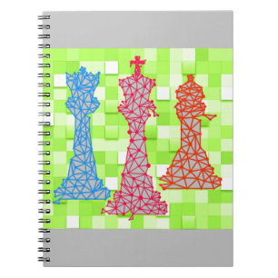 Caderno Espiral Chess Lover Rainha King Bishop Chess