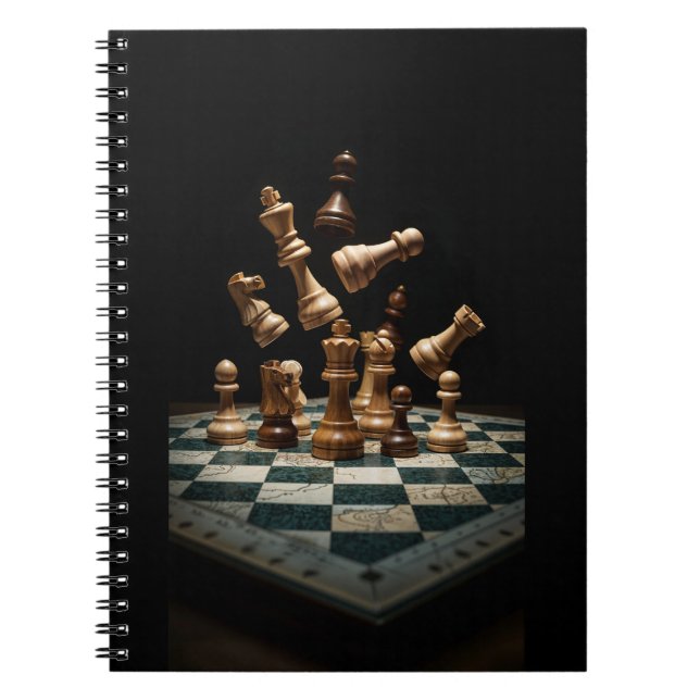 Caderno Espiral Chess Pieces in Motion (Frente)