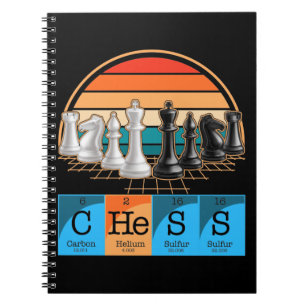 Caderno Espiral Chess Pieds Chemistry Elements Jogo de Conselho in