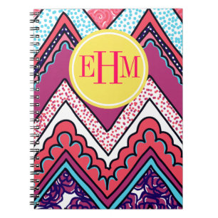 Caderno Espiral Chevron Indie