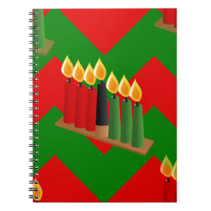 Caderno Espiral chevron kwanzaa