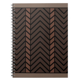 Caderno Espiral Chevron Pattern Brown