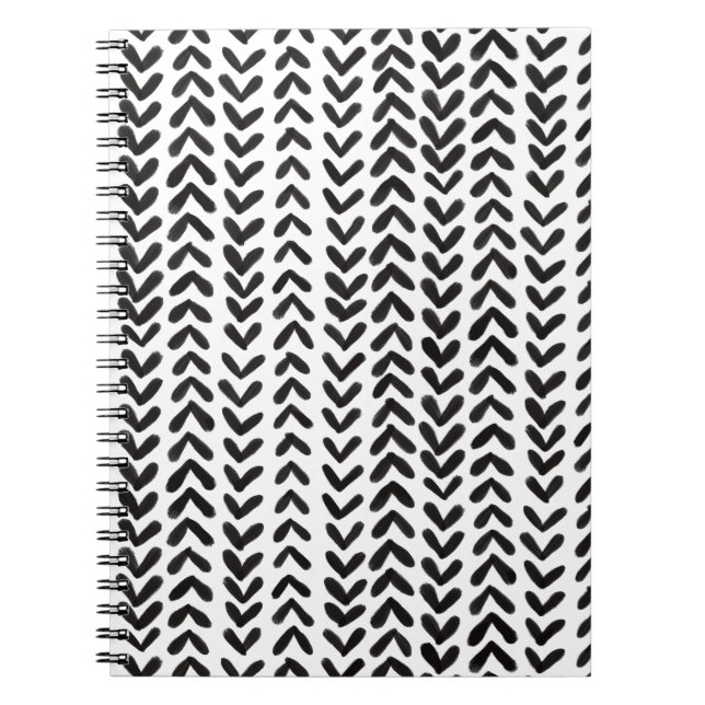 Caderno Espiral Chevron stripe - black notebook (Frente)