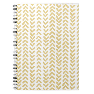 Caderno Espiral Chevron stripe - ocher yellow