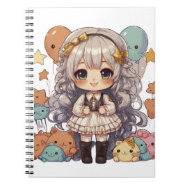 caderno espiral chibi