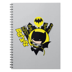 Caderno Espiral Chibi Batman Escalando A Cidade