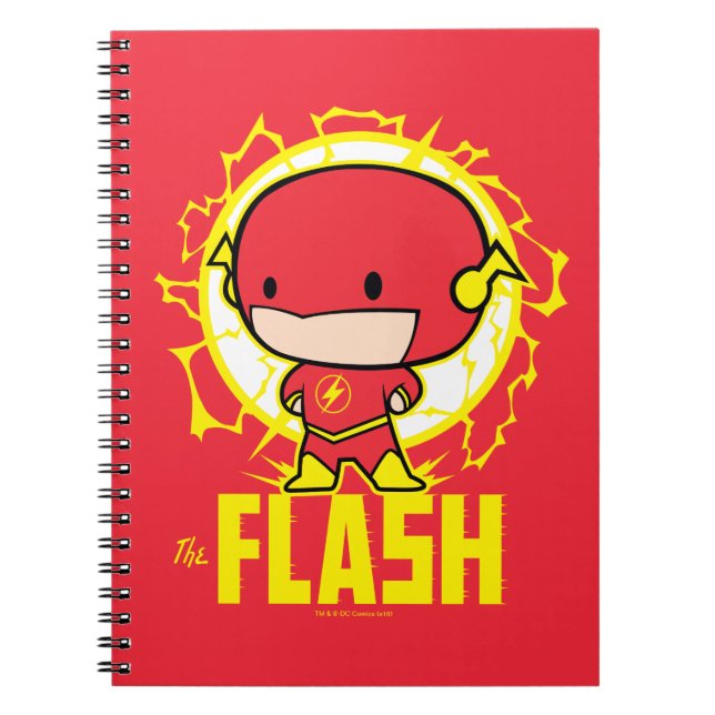 Caderno Espiral Chibi Flash com eletricidade (Frente)