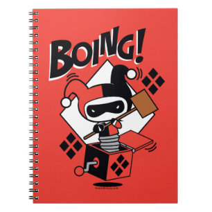 Caderno Espiral Chibi Harley-Quinn-In-A-Box Com Martelo